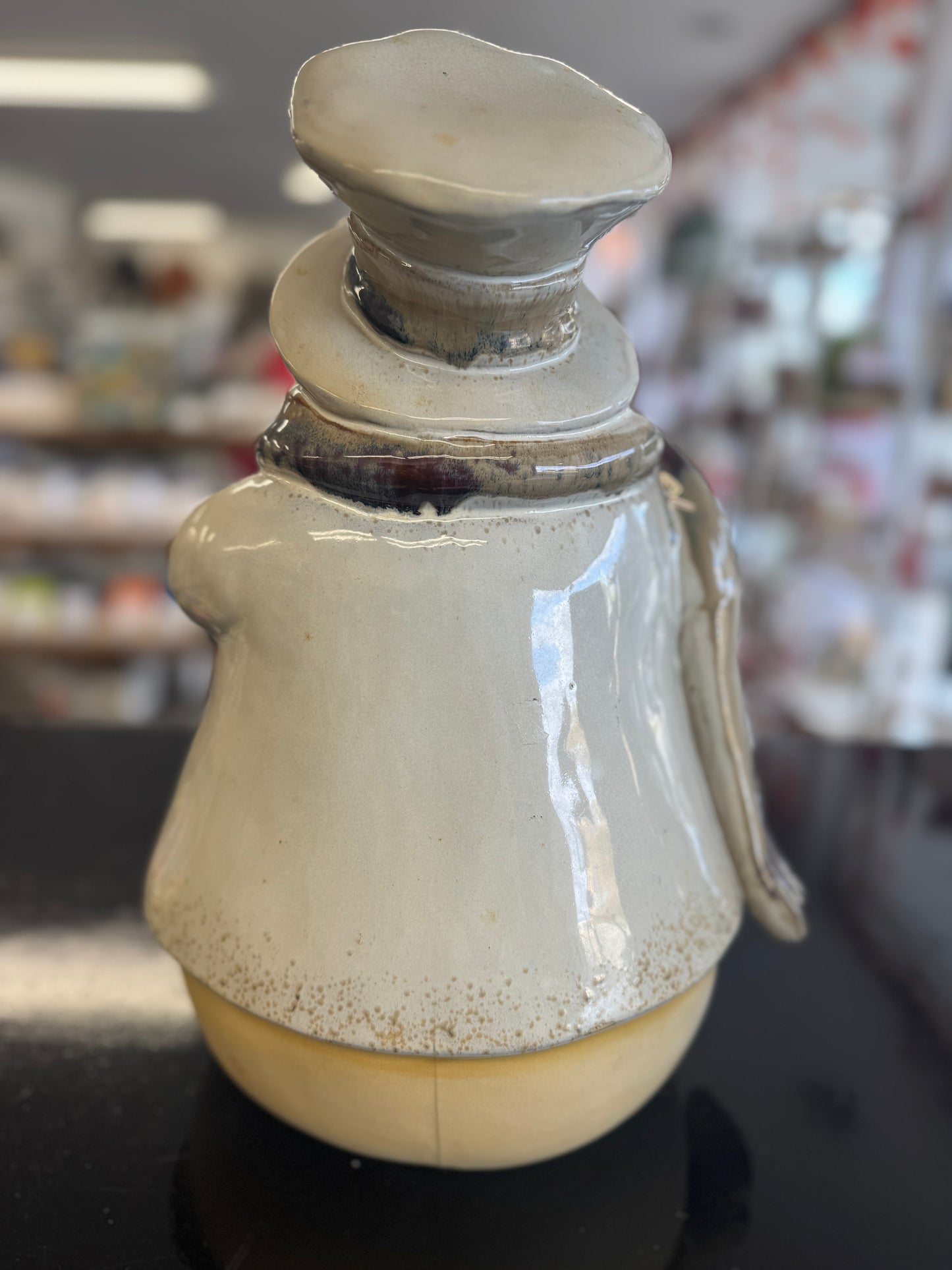 Charming Jolly Mr. Snowman – 15.5" Rustic Ceramic Indoor Christmas Décor