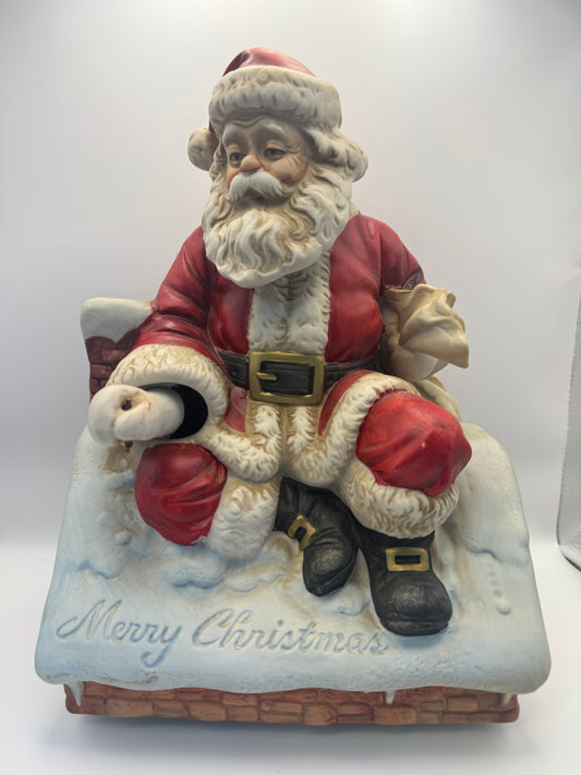 Melody in Motion Musical Santa Figurine – Limited Edition Animated Porcelain Christmas Collectible