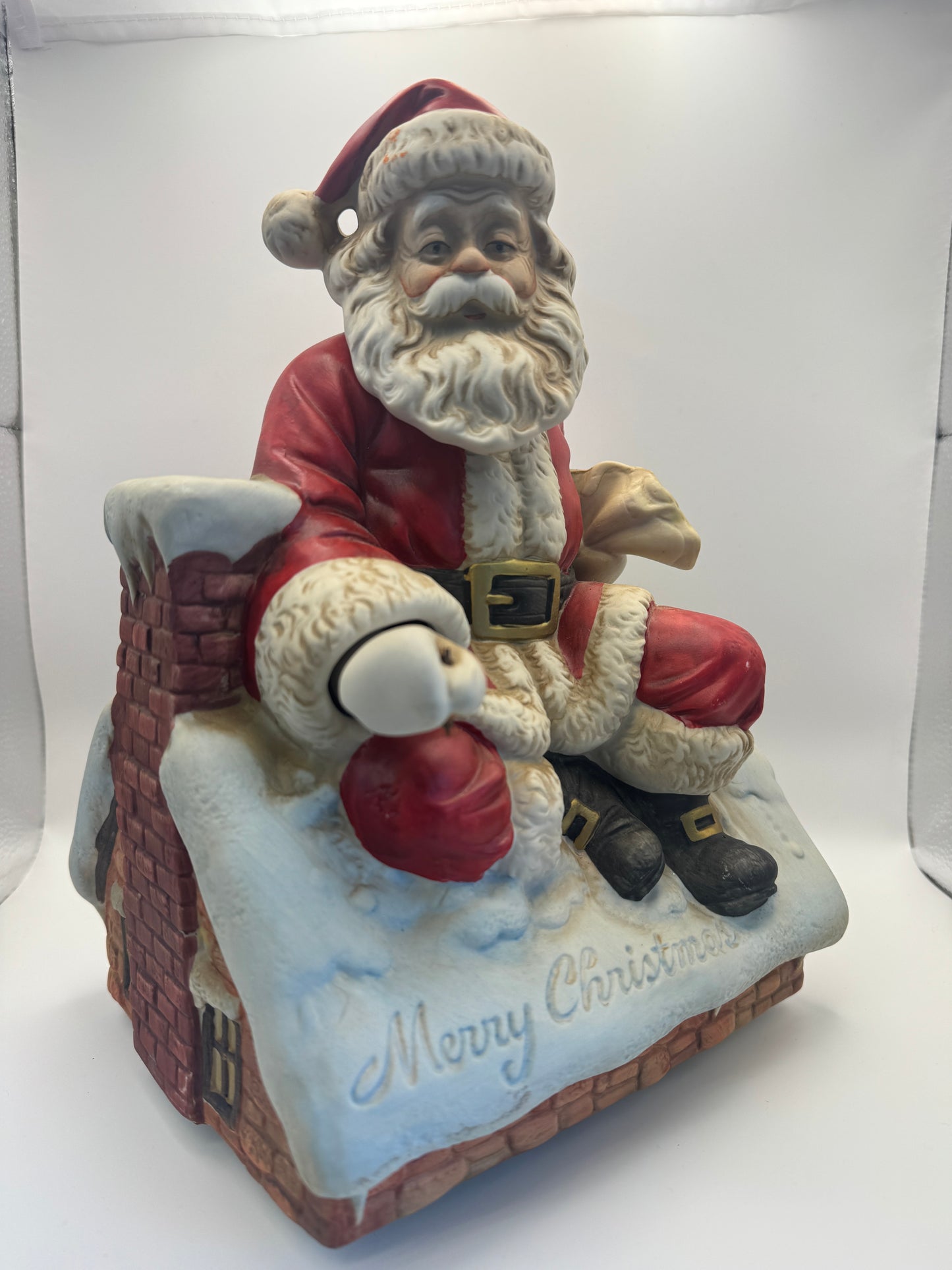 Melody in Motion Musical Santa Figurine – Limited Edition Animated Porcelain Christmas Collectible