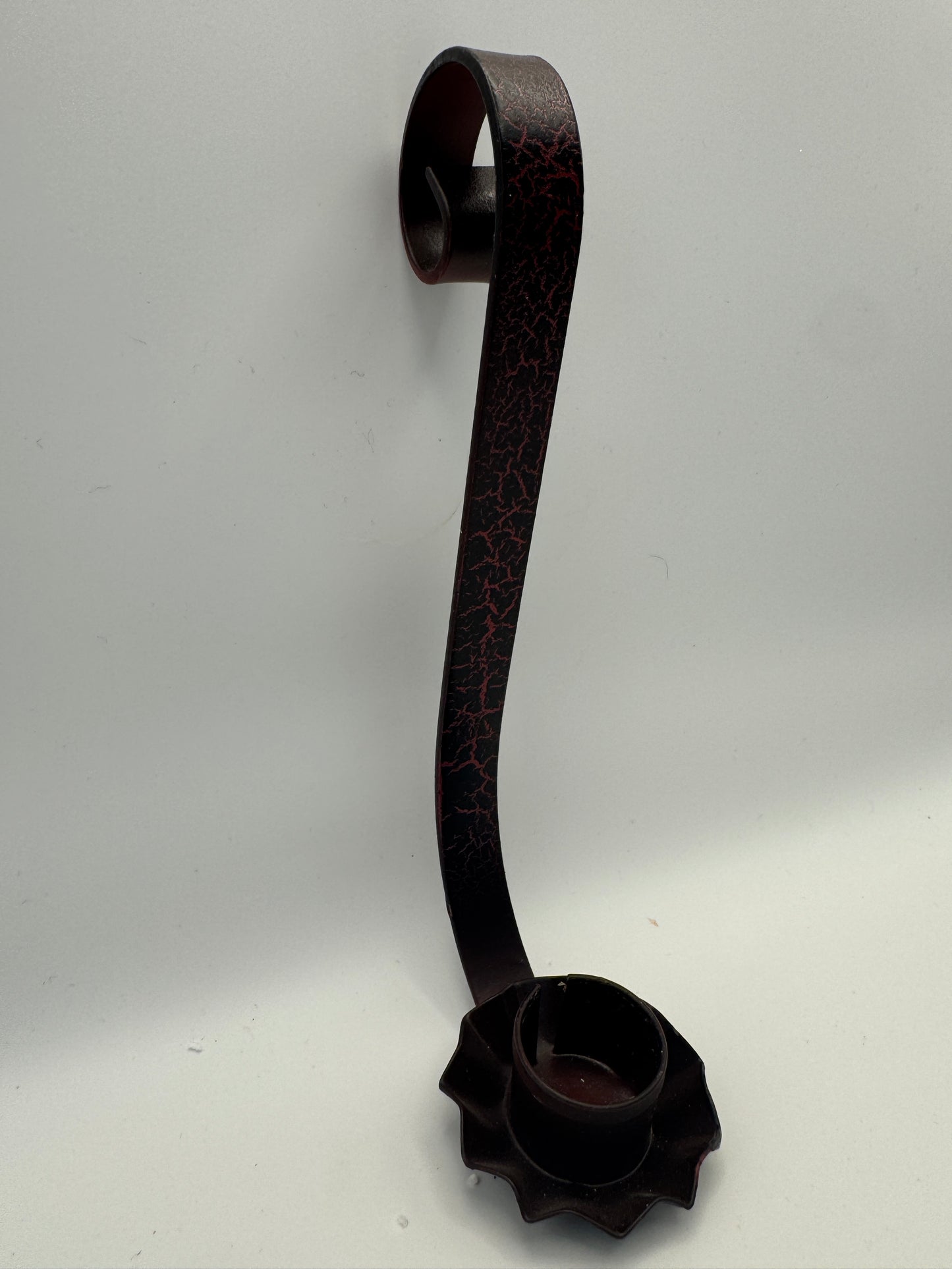 Wrought Iron Wall Sconce Candle Holder – 6.5" Scrolled Metal Wall Décor