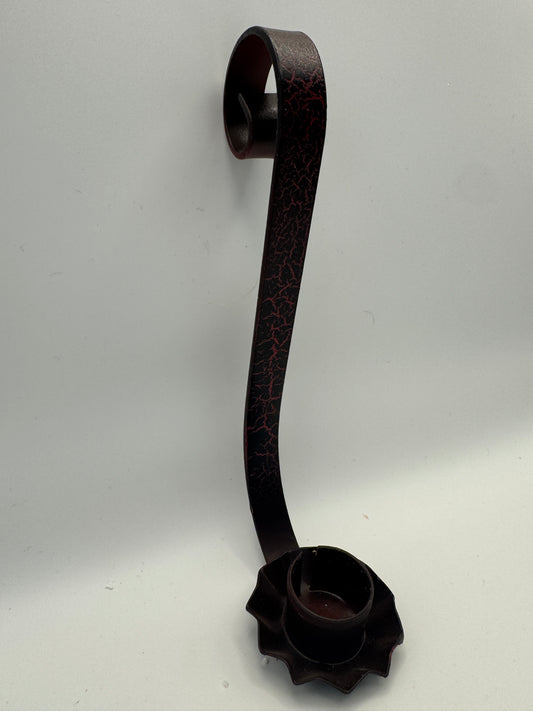 Wrought Iron Wall Sconce Candle Holder – 6.5" Scrolled Metal Wall Décor