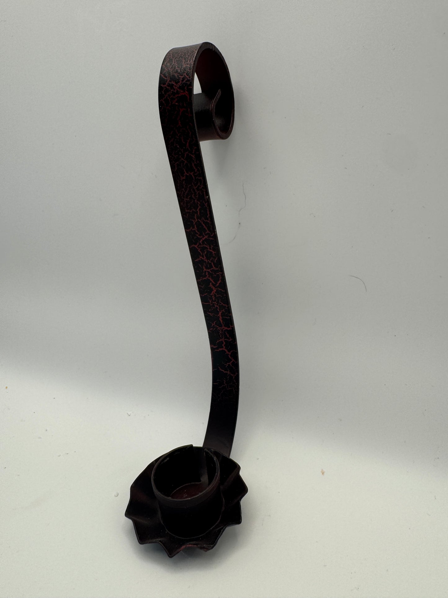 Wrought Iron Wall Sconce Candle Holder – 6.5" Scrolled Metal Wall Décor