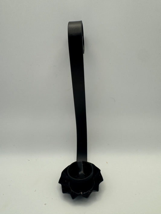Hand-Forged Railroad Spike Candle Holder – 6.5" Rustic Iron Taper Holder