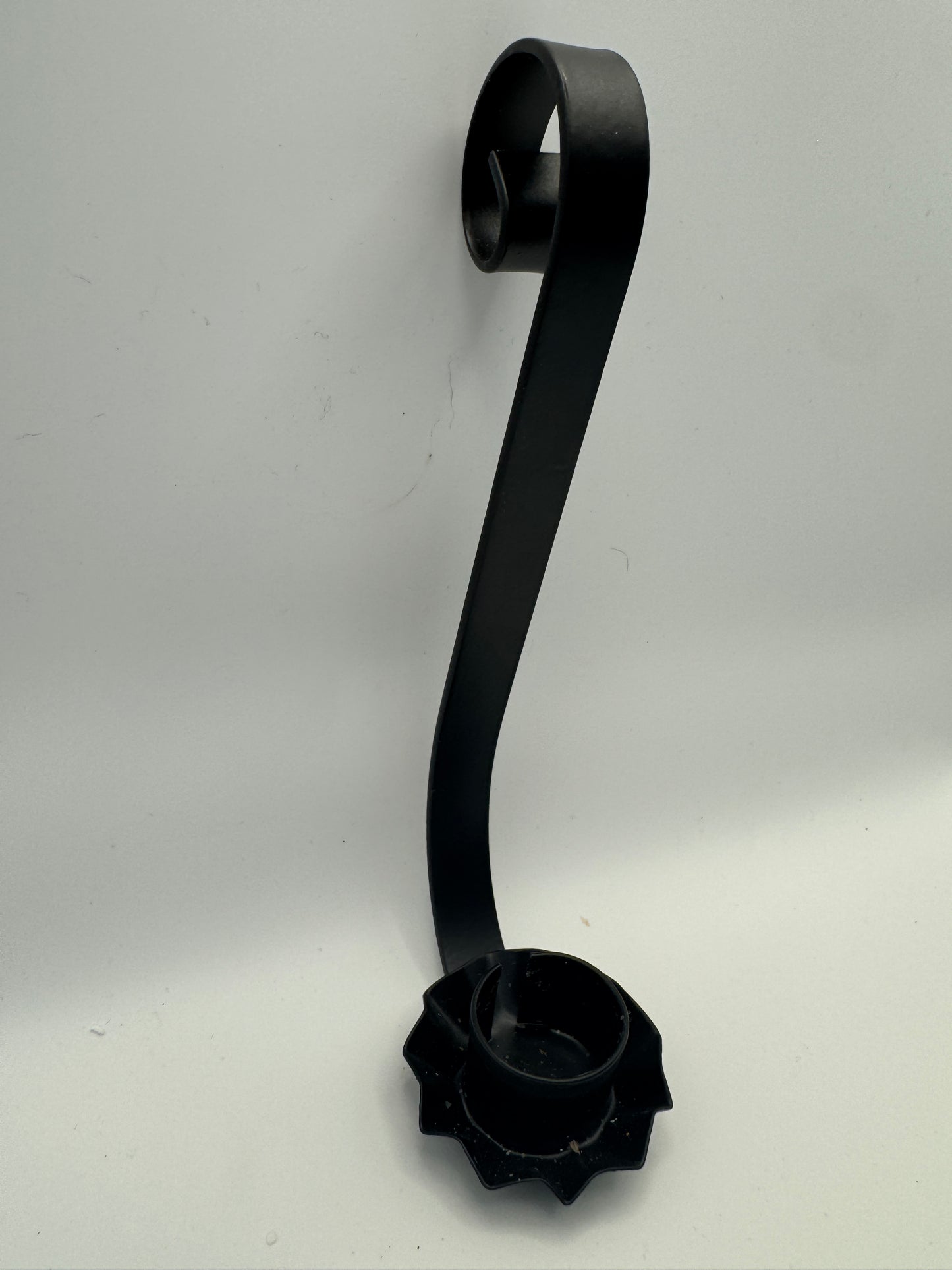 Hand-Forged Railroad Spike Candle Holder – 6.5" Rustic Iron Taper Holder