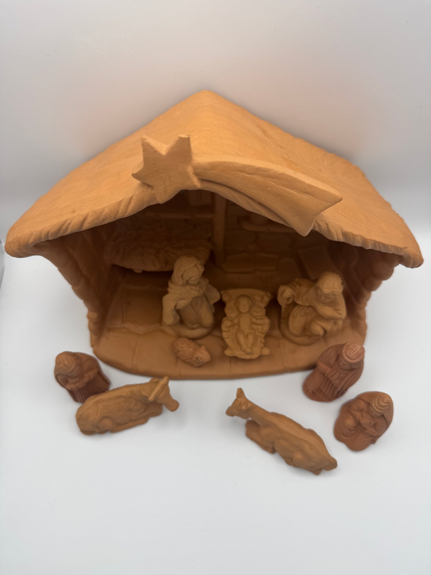 Terracotta Nativity Scene Figurine Set