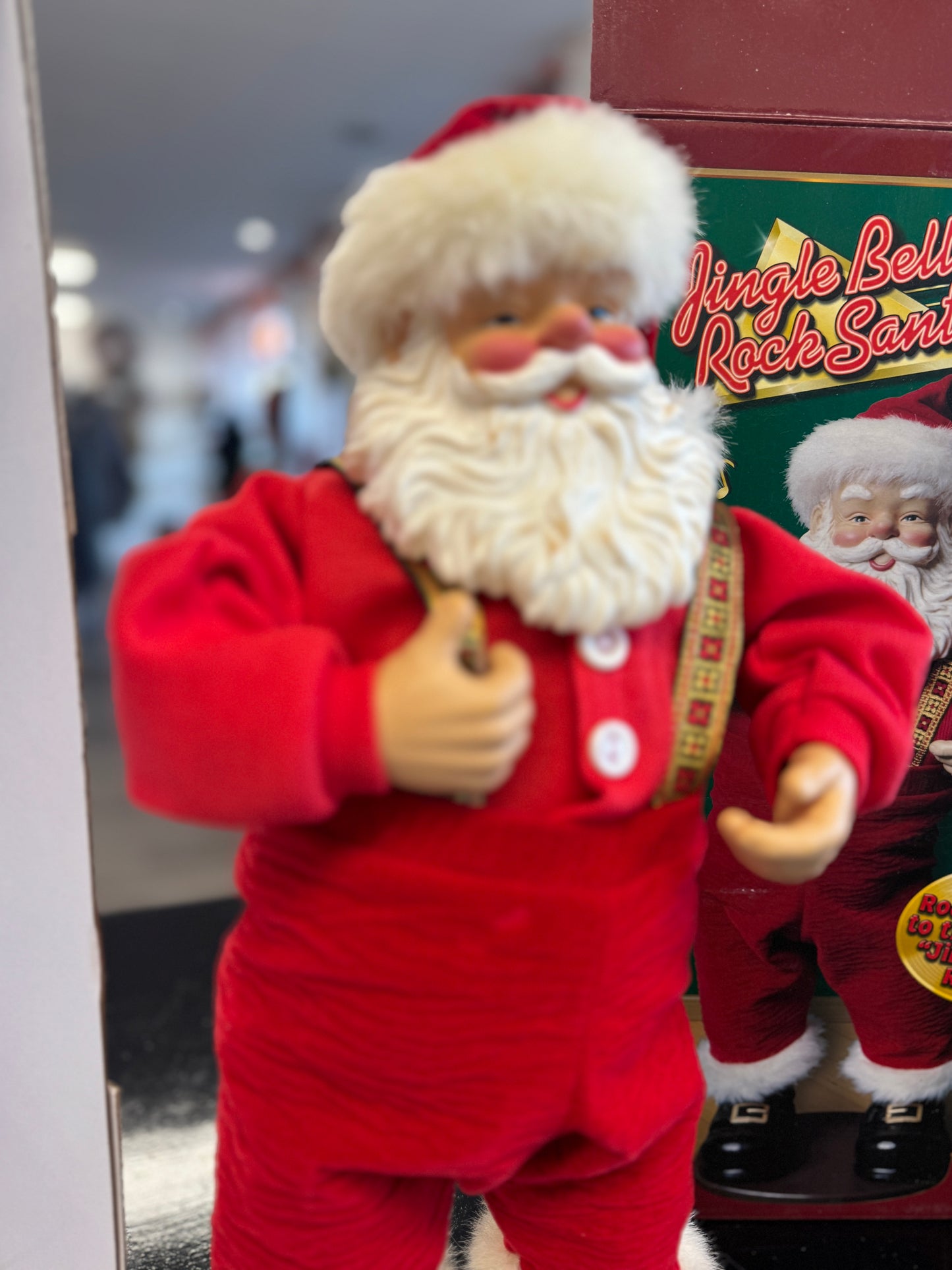 Jingle Bell Rock Santa Animated Musical Figurine – 1998 Blue Ridge Designs