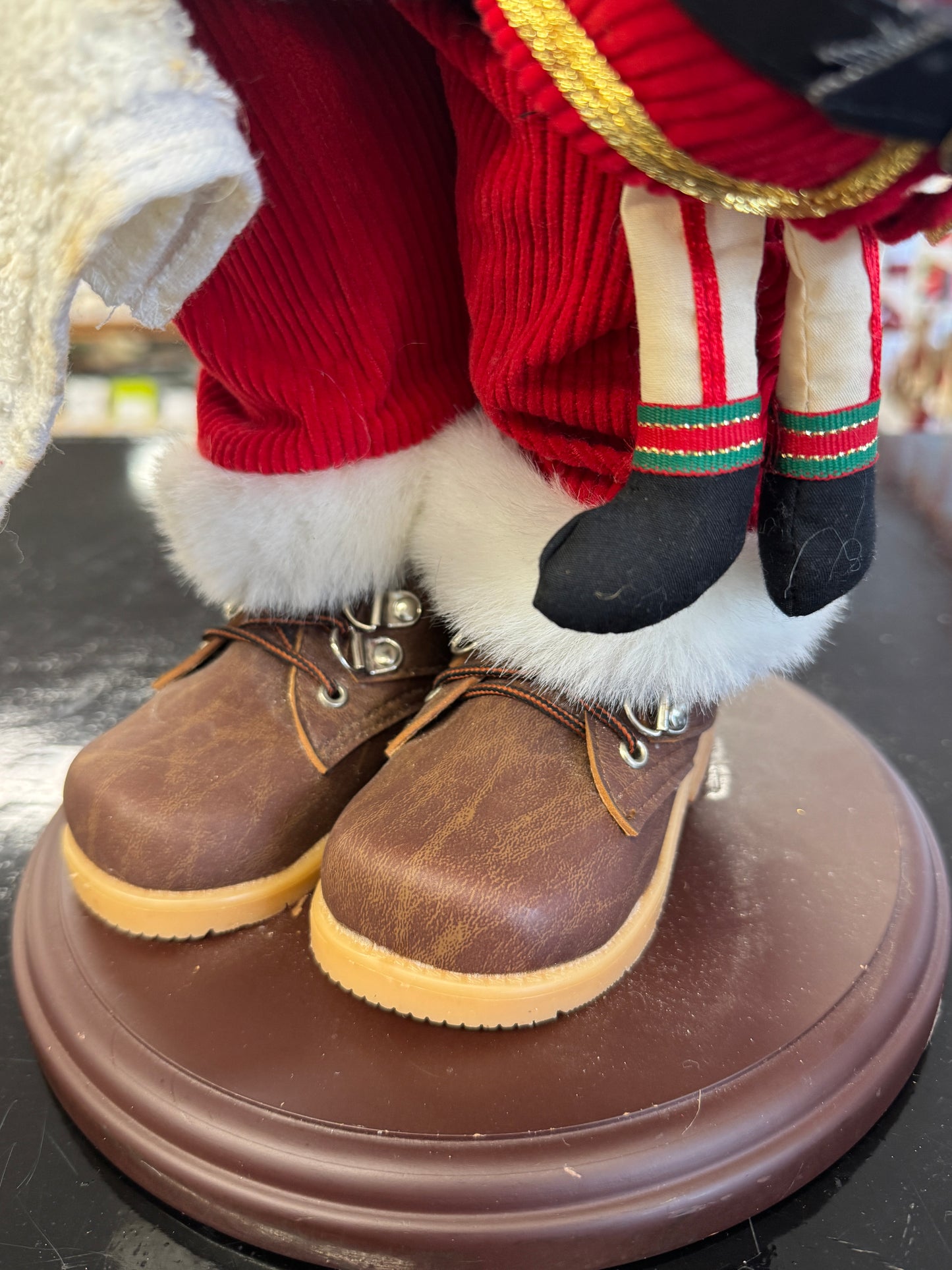 24" Collectible Santa Figurine with Paintbrush and Bucket