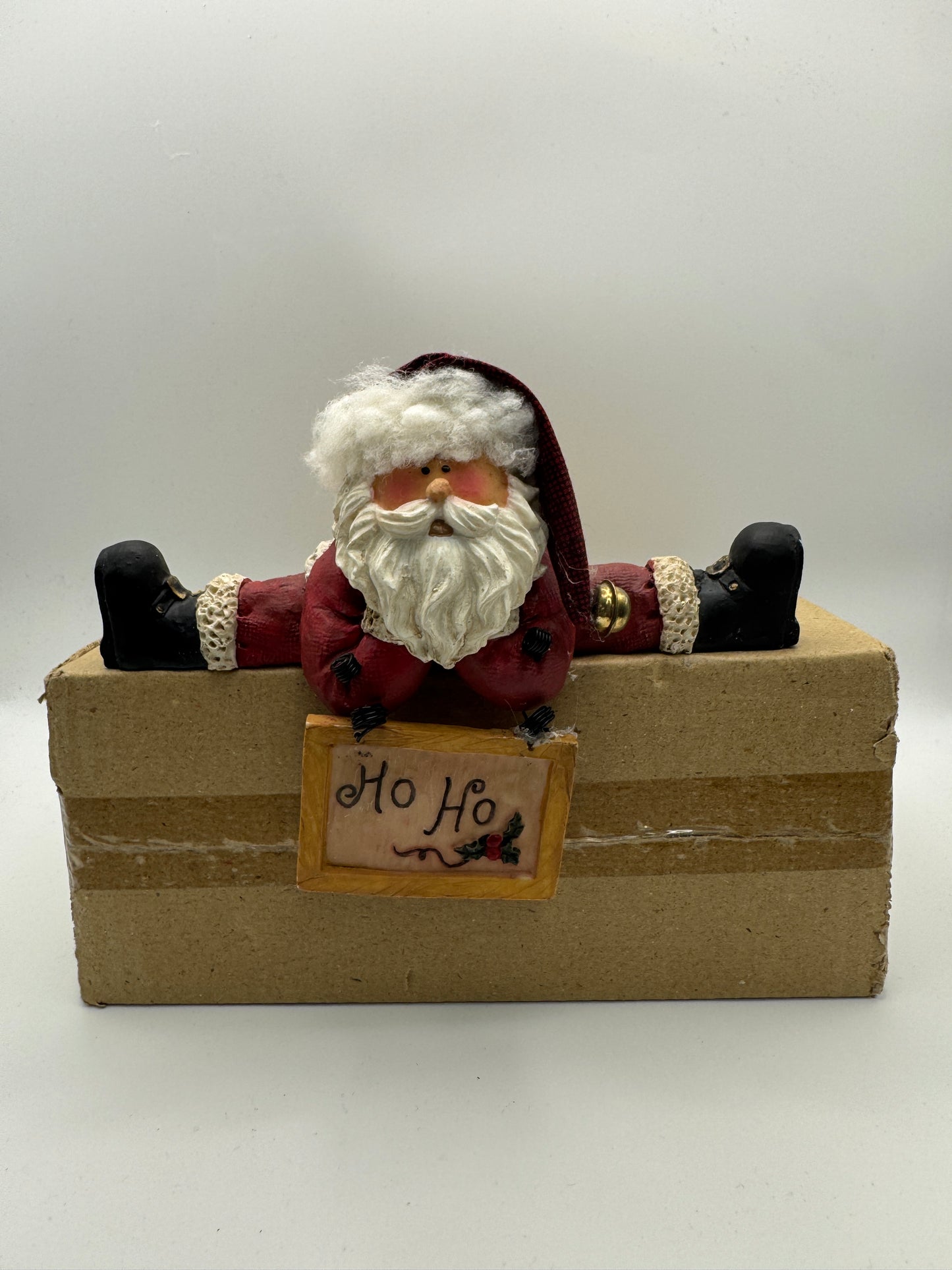 CMI / Henton Whimsical Shelf Sitter Santa with “Ho Ho” Sign