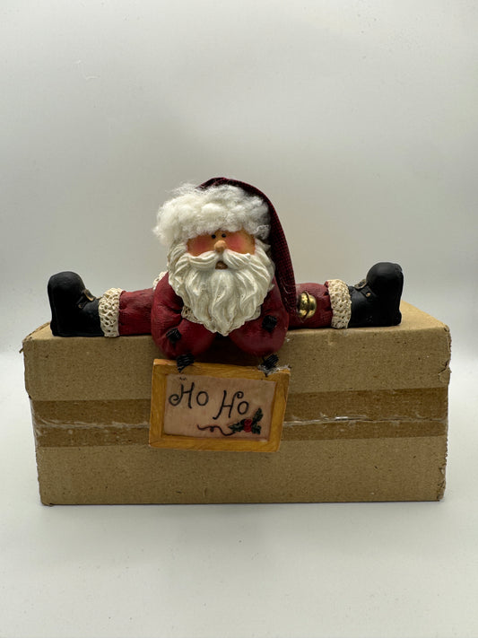 CMI / Henton Whimsical Shelf Sitter Santa with “Ho Ho” Sign