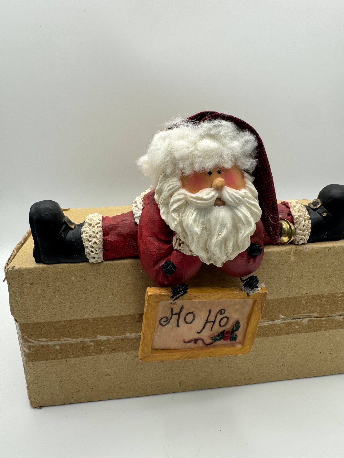CMI / Henton Whimsical Shelf Sitter Santa with “Ho Ho” Sign