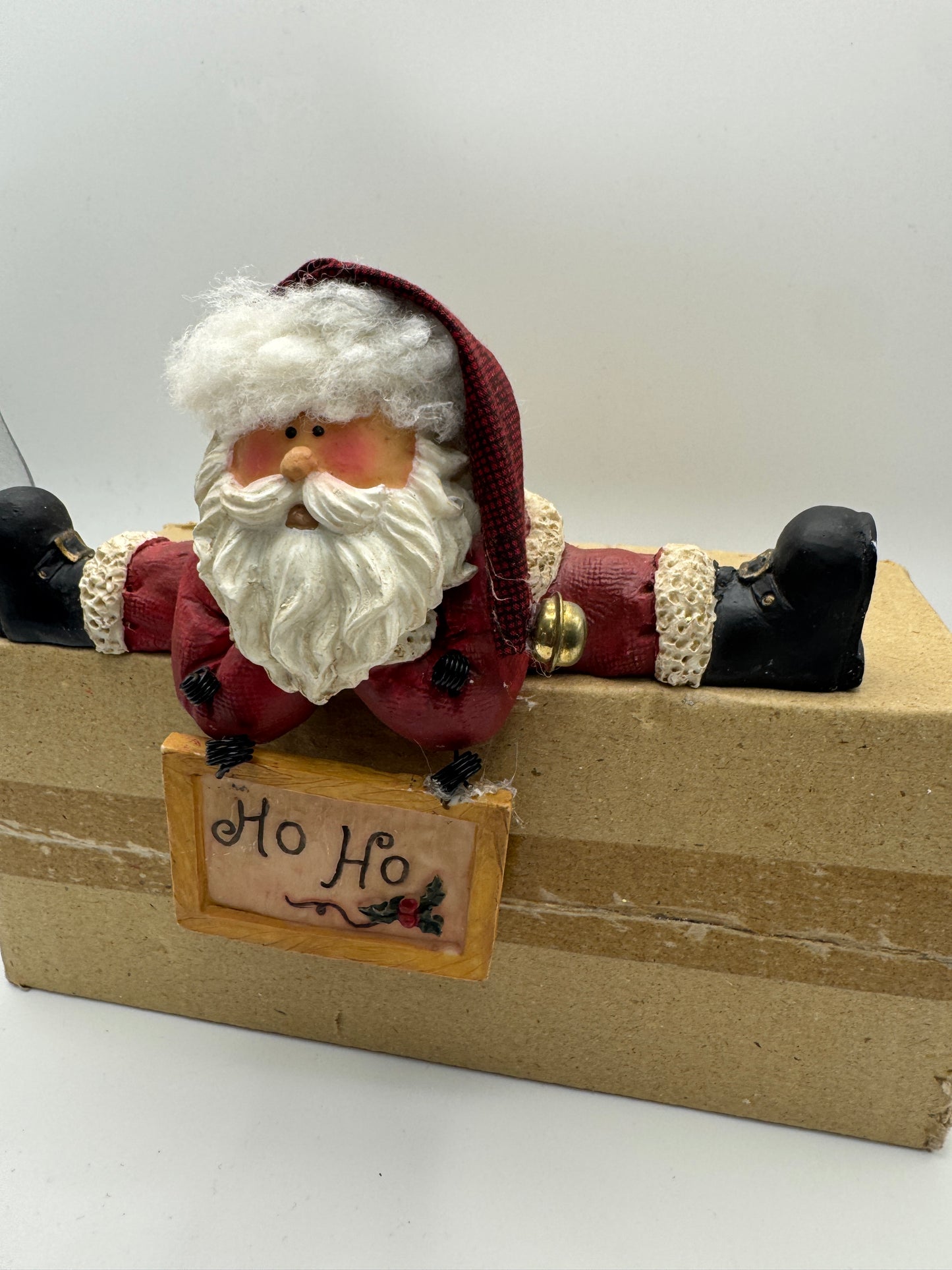CMI / Henton Whimsical Shelf Sitter Santa with “Ho Ho” Sign