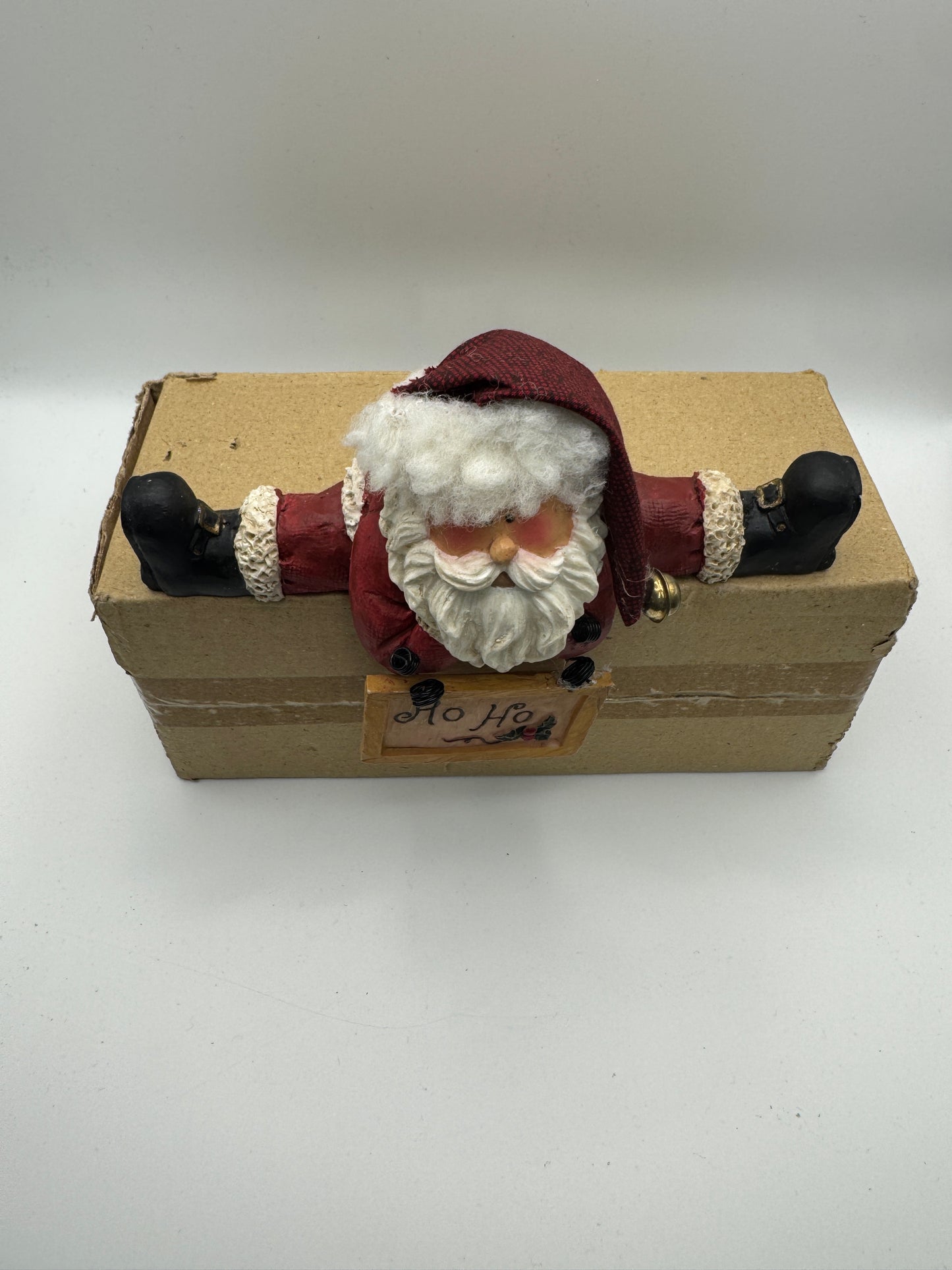 CMI / Henton Whimsical Shelf Sitter Santa with “Ho Ho” Sign