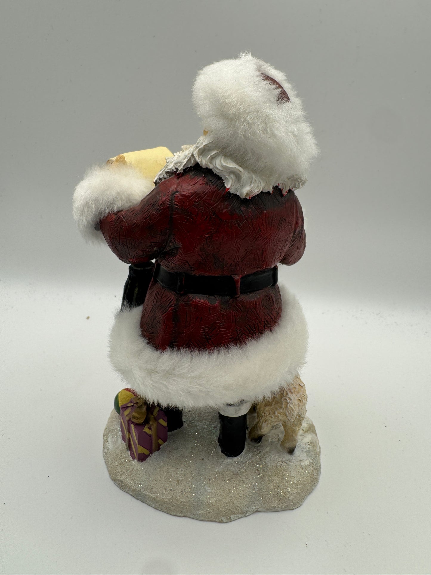 Young Inc. Santa Figurine with Scroll, Feather Pen, and Lamb