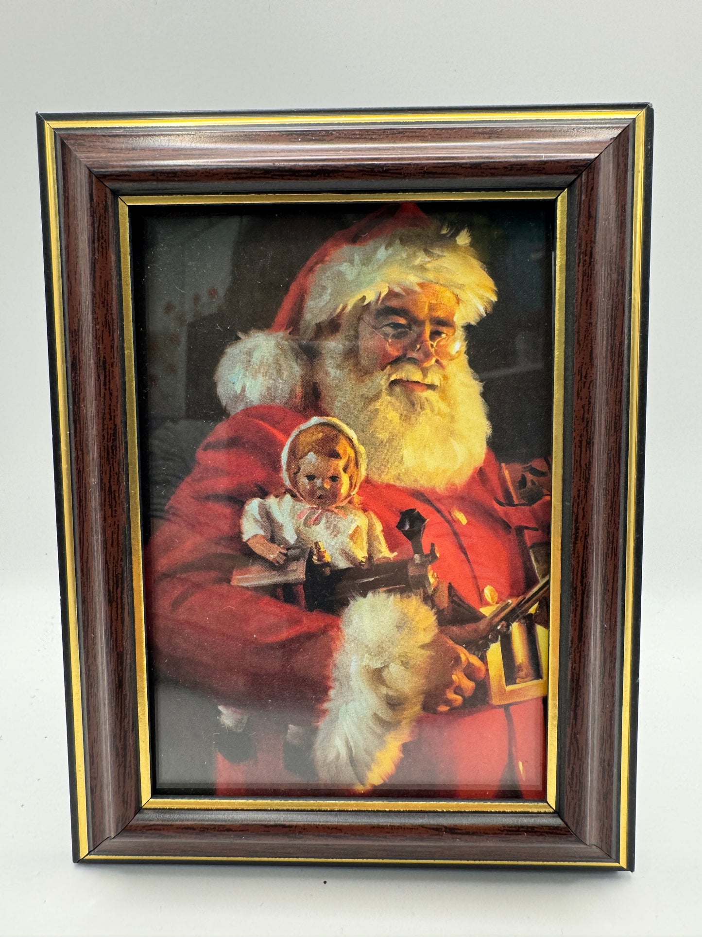 Framed “Old St. Nick” Print by Tom Browning – 4.75" x 6.25"