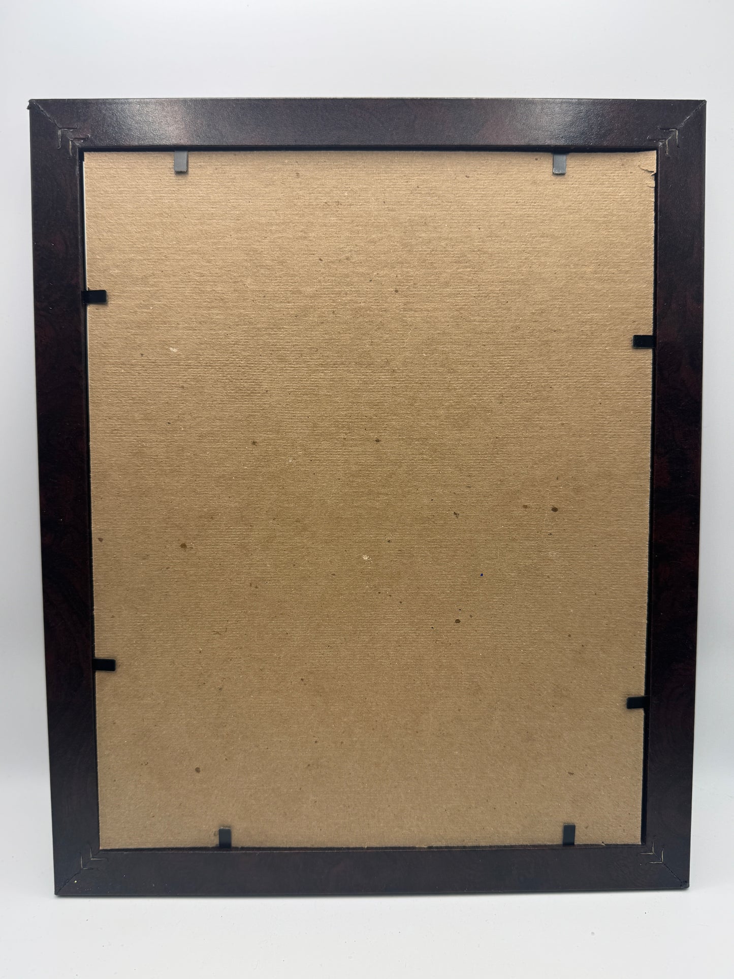 Framed “Patchwork Santa” Print by Barbara Mock – 11.5" x 9.5"