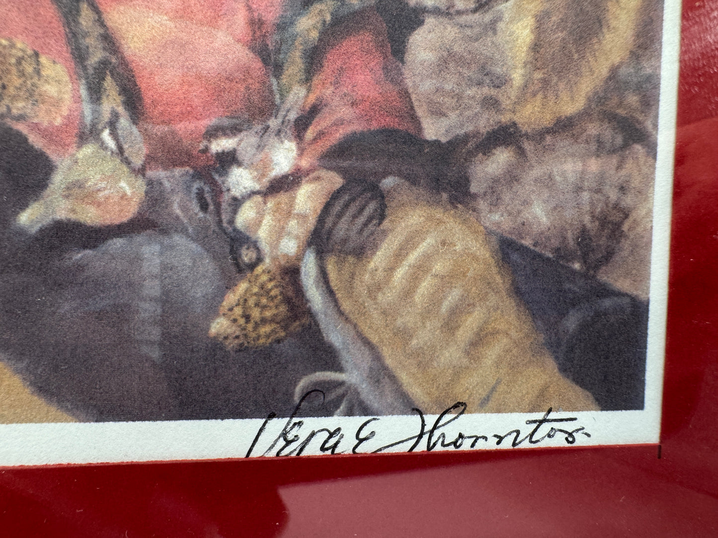 Framed “Hunter’s Day Off” Print by Vera E. Thornton