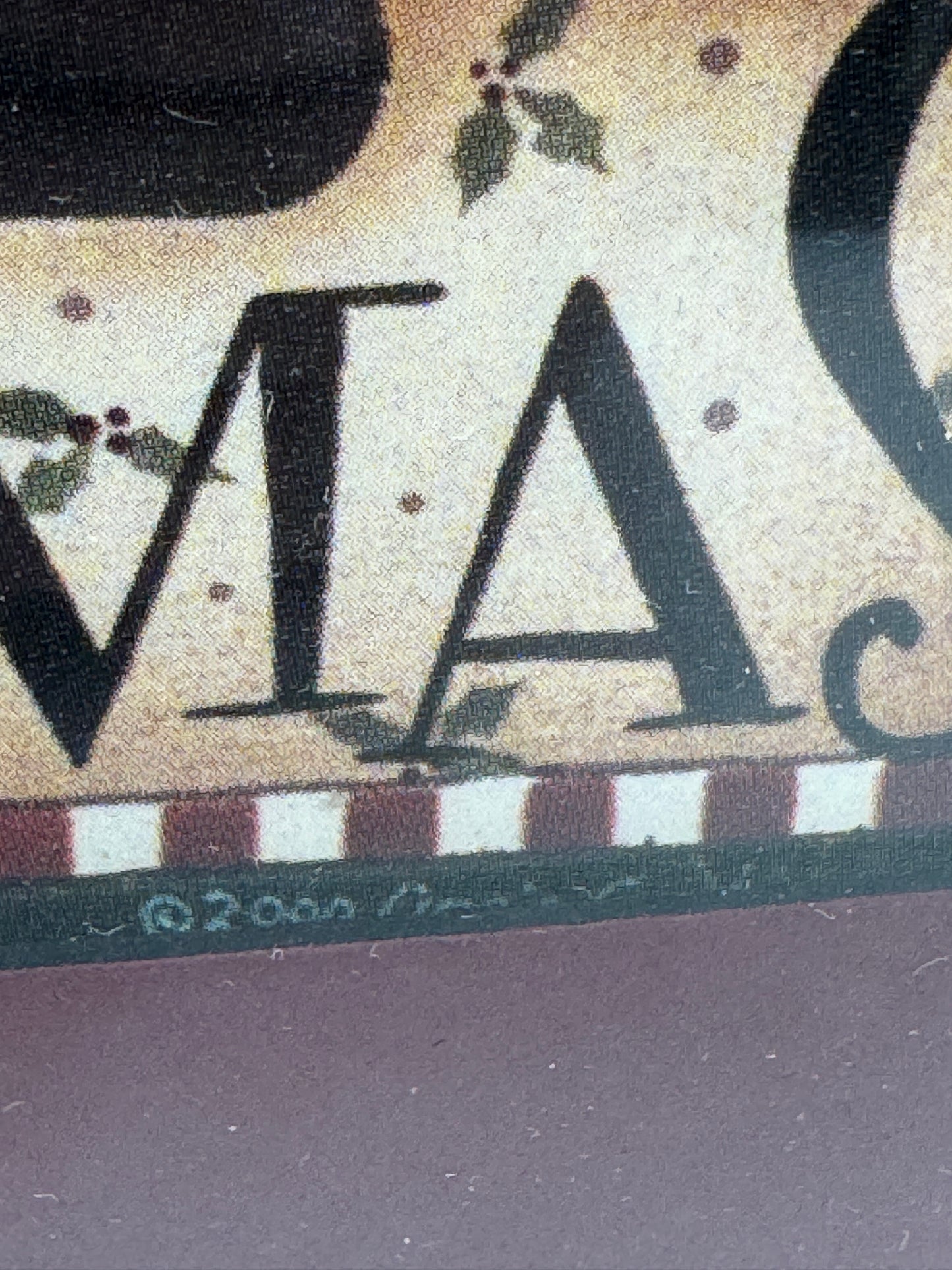 Framed “Merry Christmas” Folk Art Santa Print – 9.5" x 11.5"