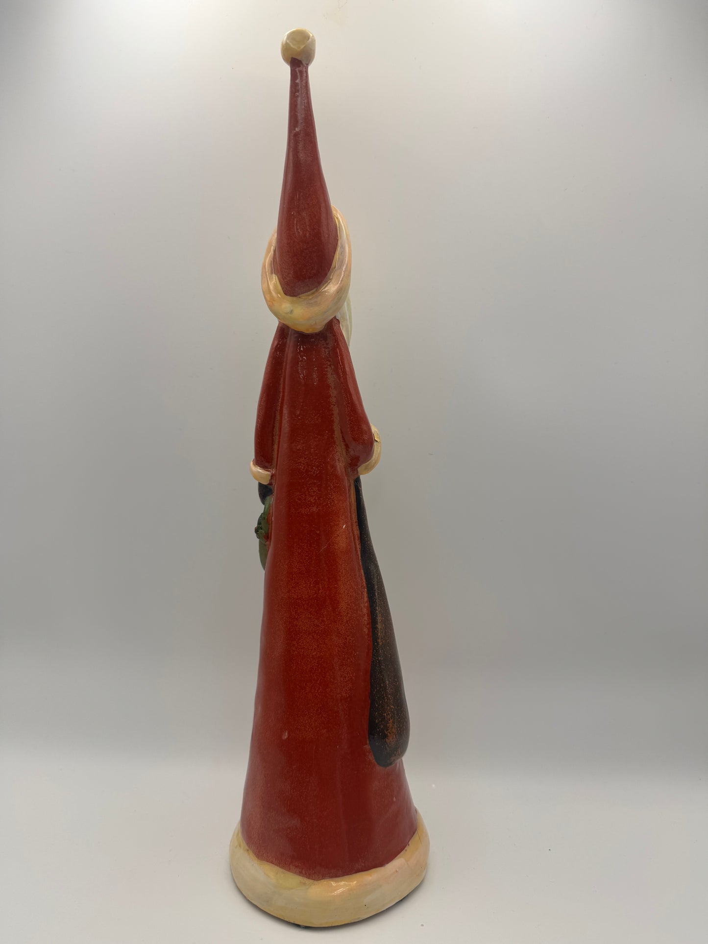 Hand-Carved Santa Folk Art Figurine – 12"