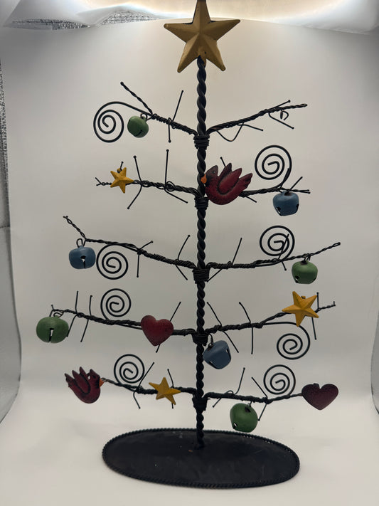 Metal Wire Ornament Display Tree – 15"