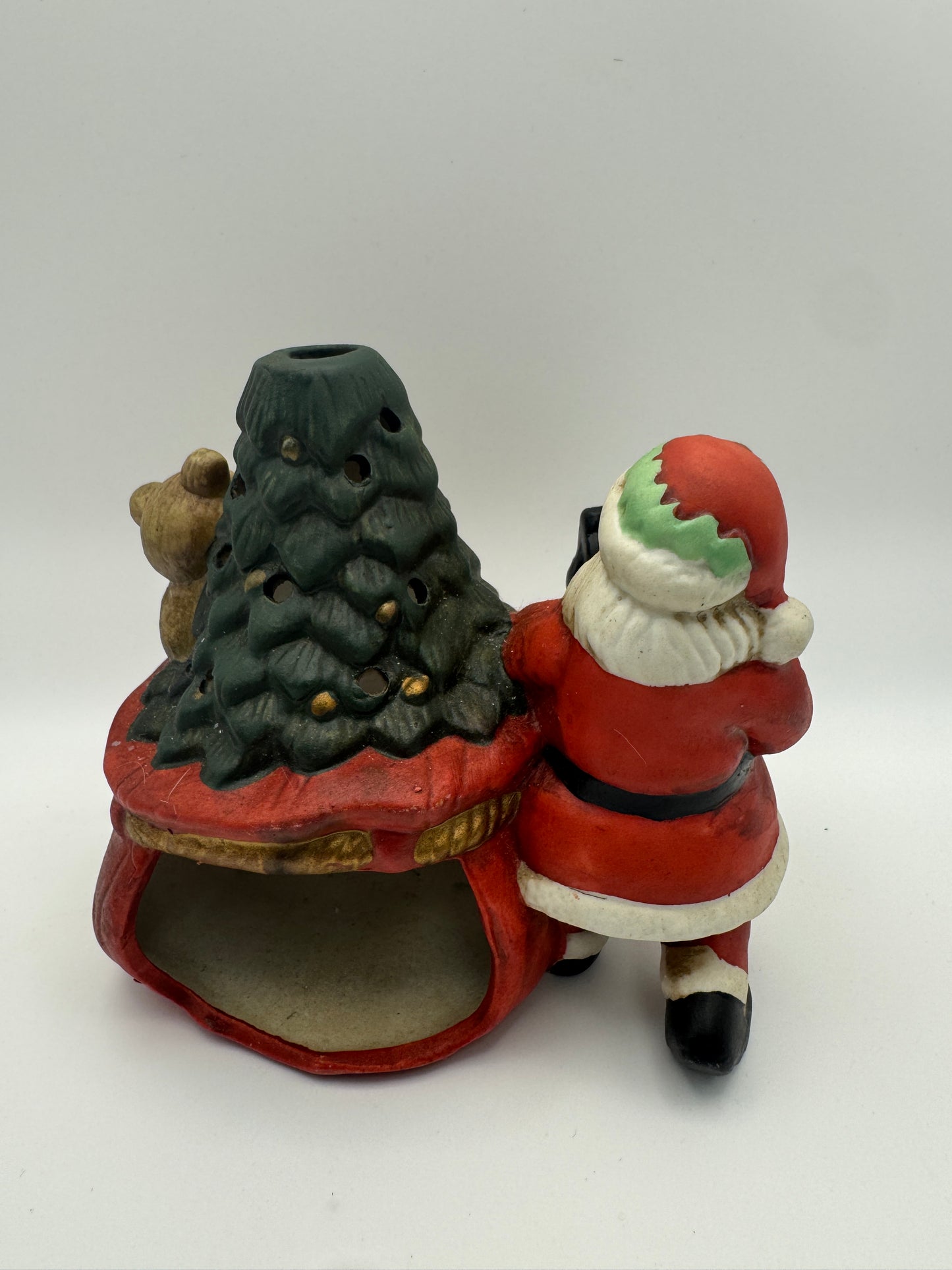 PartyLite Santa with Toys Tealight Candle Holder – Retired P0554