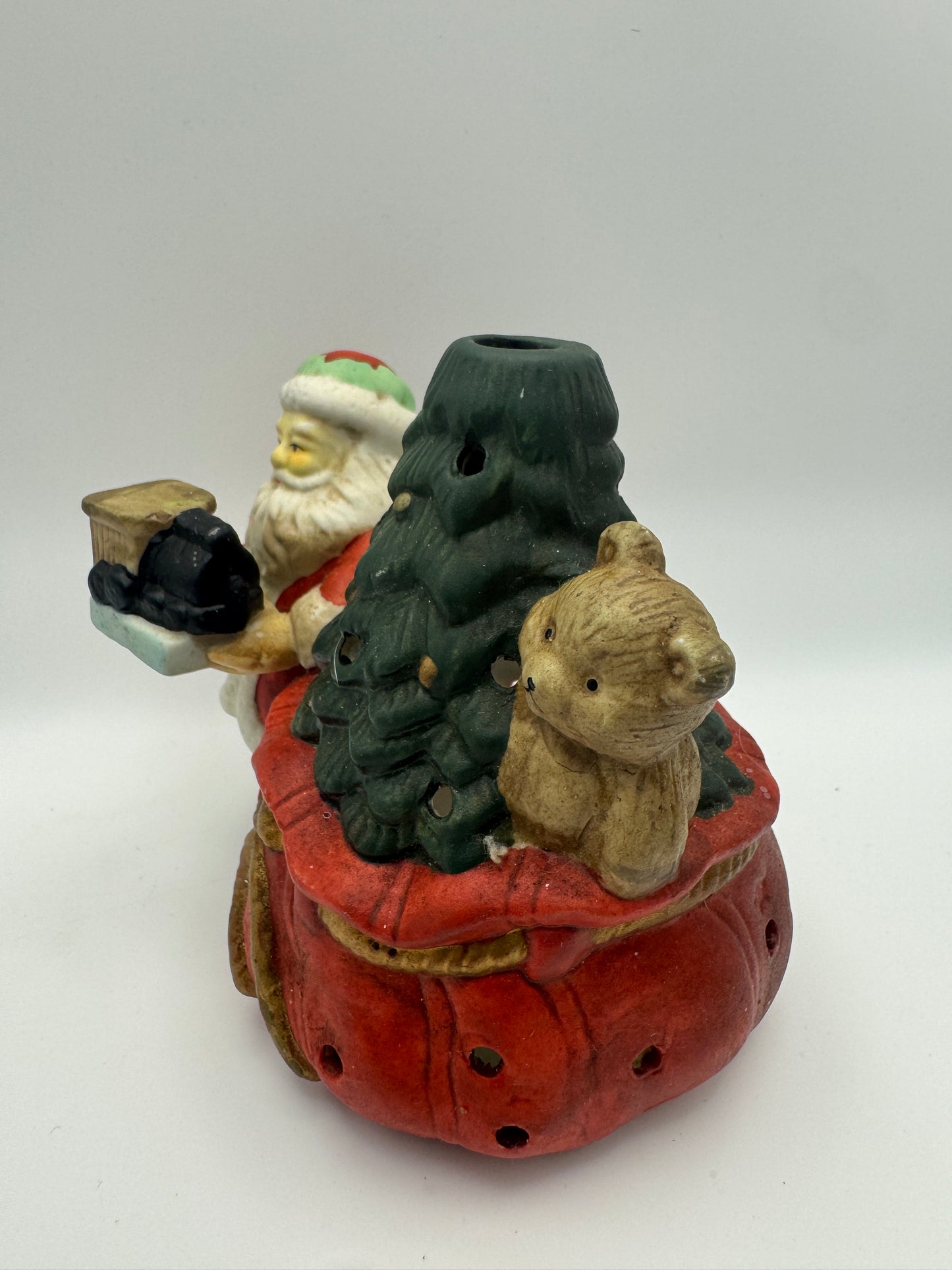 PartyLite Santa with Toys Tealight Candle Holder – Retired P0554