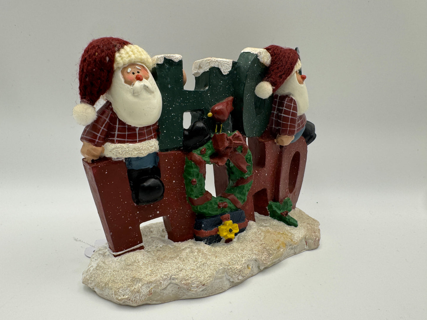 Santa “HO HO” Christmas Tabletop Figurine – 5"