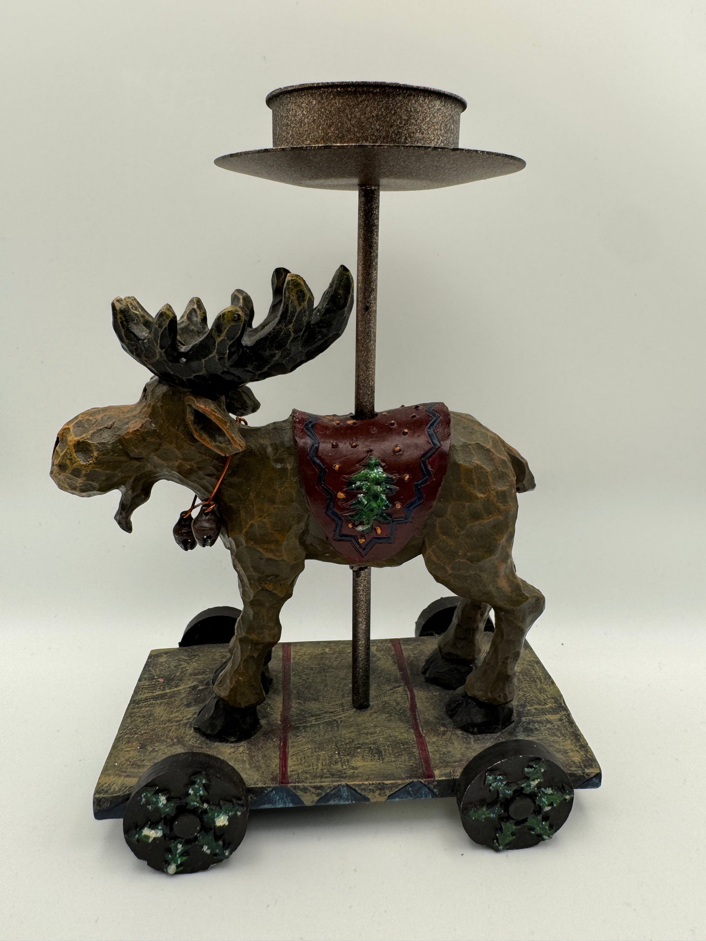 Moose Tea Light Candle Holder – Heavy Metal 6.5" x 4.75"
