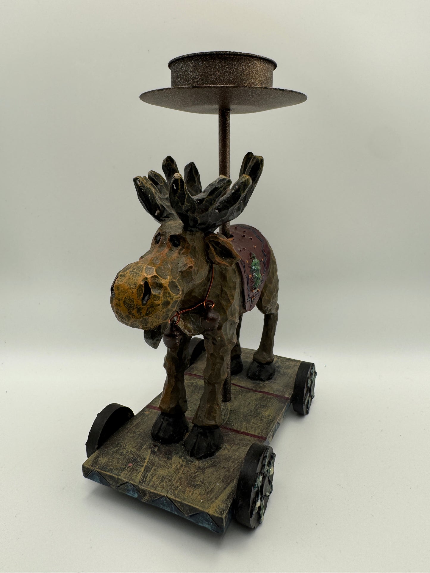 Moose Tea Light Candle Holder – Heavy Metal 6.5" x 4.75"