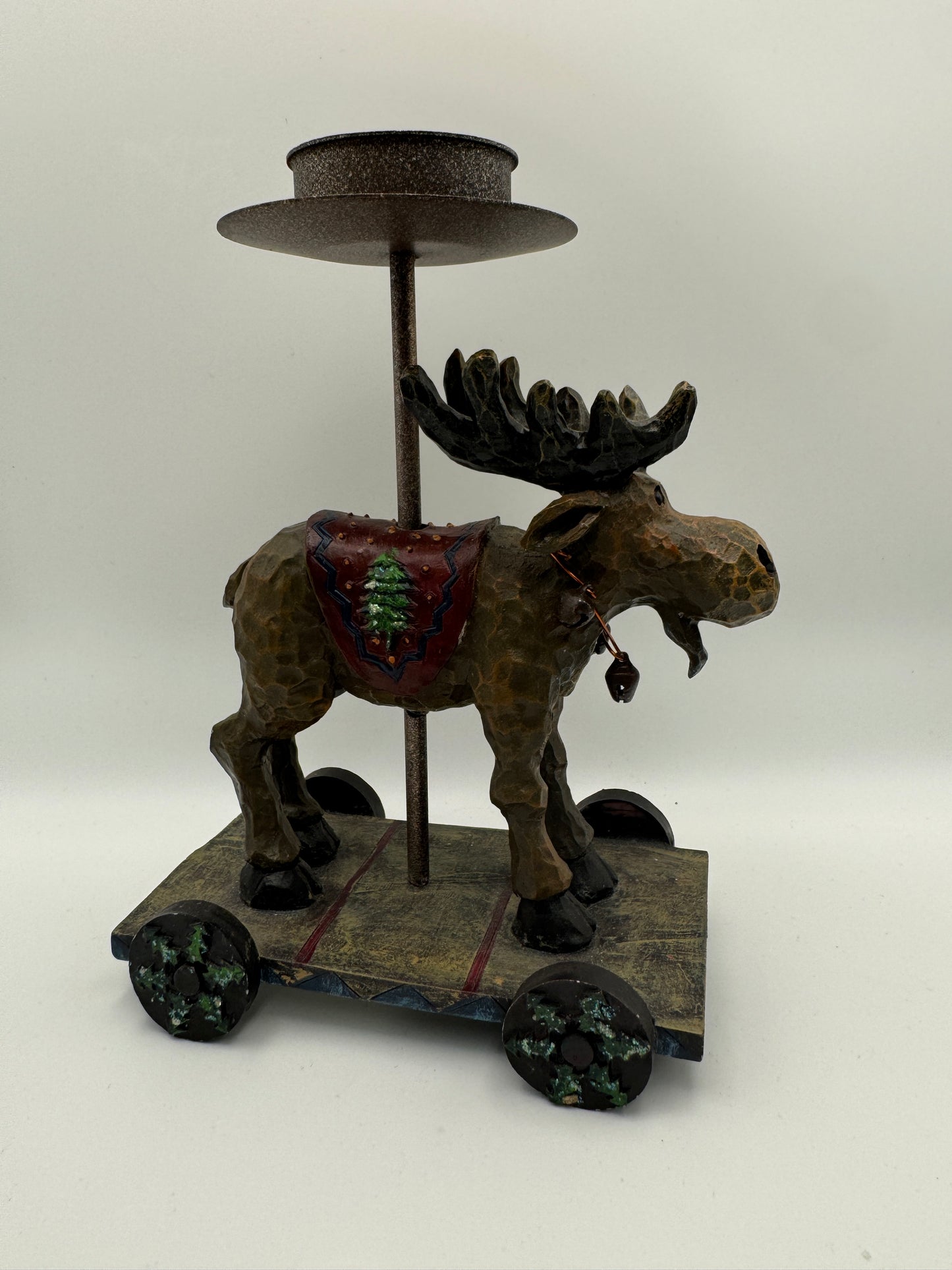 Moose Tea Light Candle Holder – Heavy Metal 6.5" x 4.75"