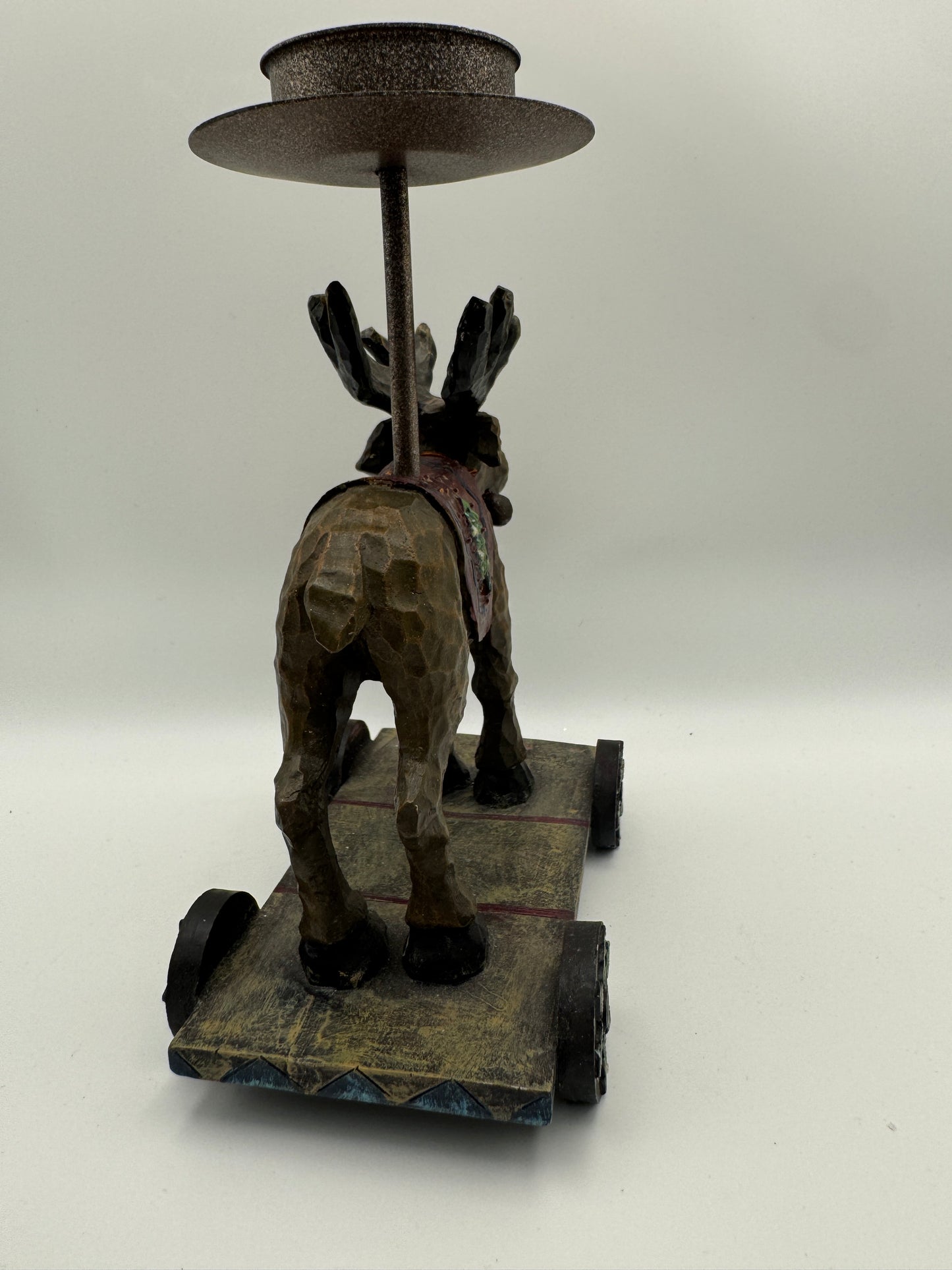 Moose Tea Light Candle Holder – Heavy Metal 6.5" x 4.75"