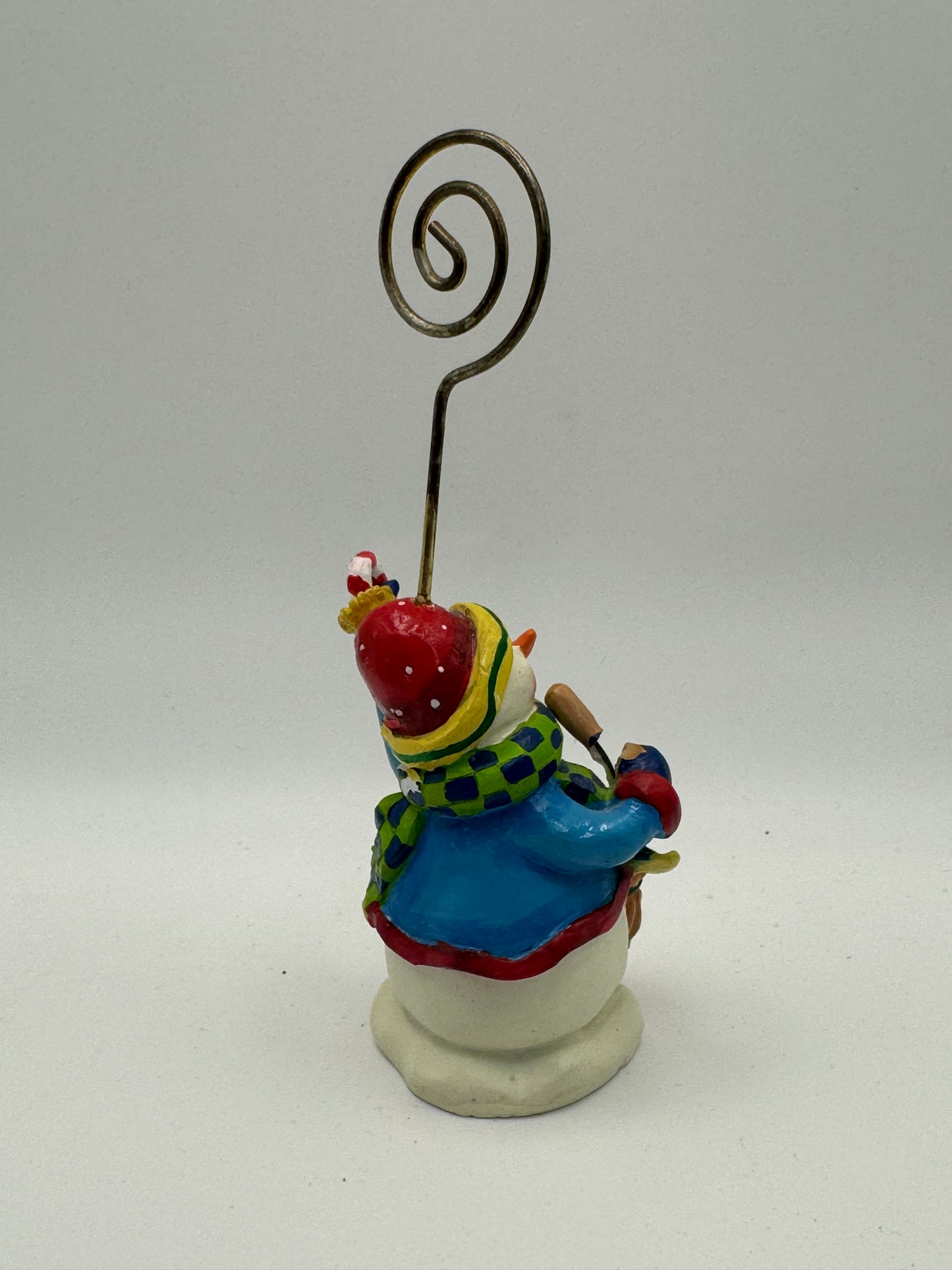 Snowman Place Card or Photo Holder – Resin Figurine 5"