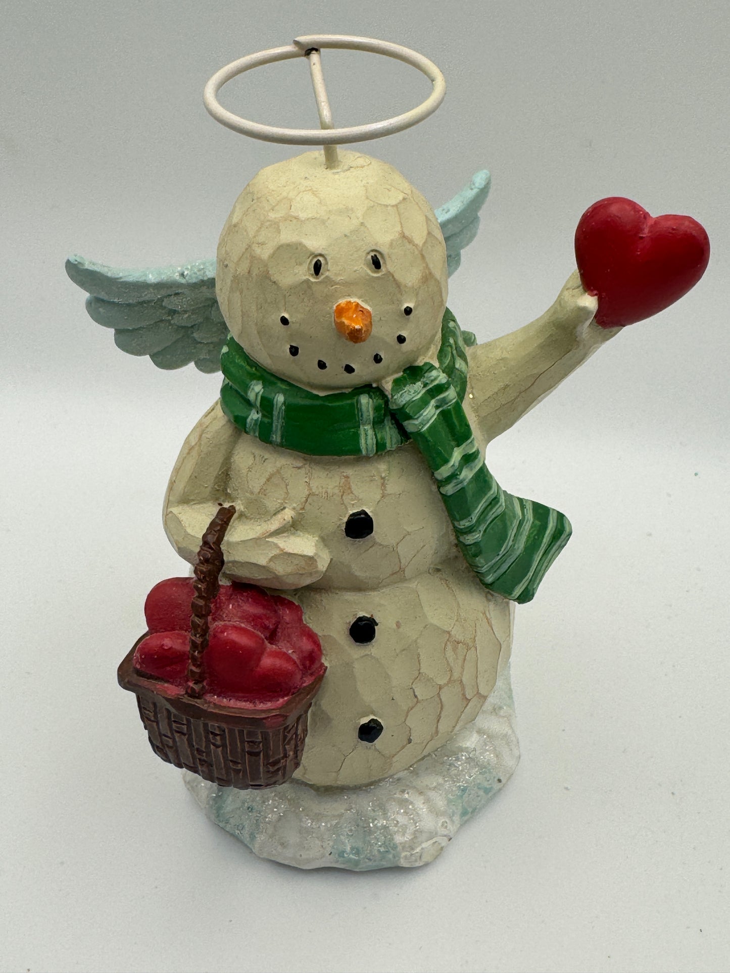 Winter Wishes “Bundles of Love” Angel Snowman Figurine – 5.5"