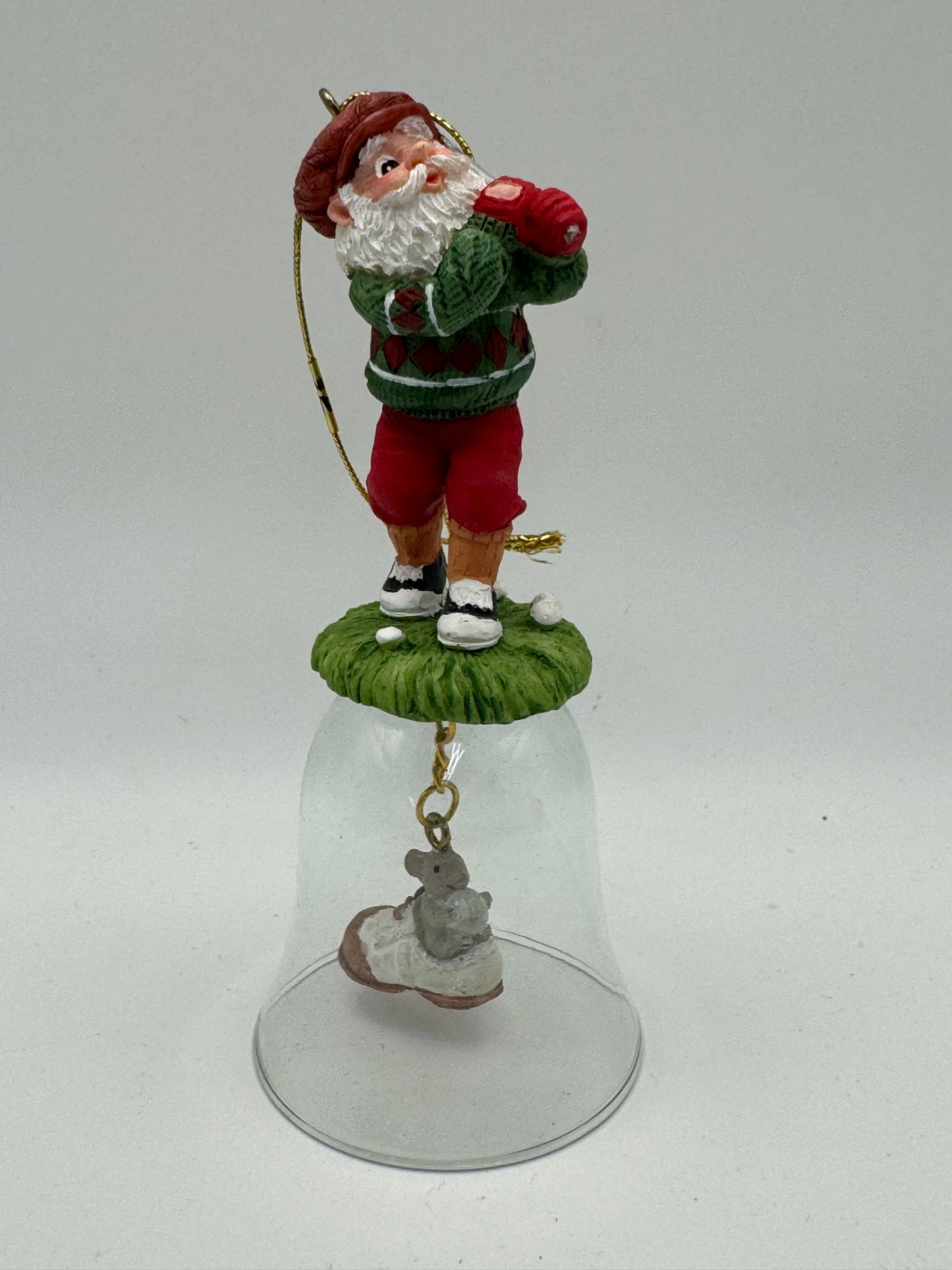 World Showcase Gift Collection – Santa Golfing Ornament – 5"