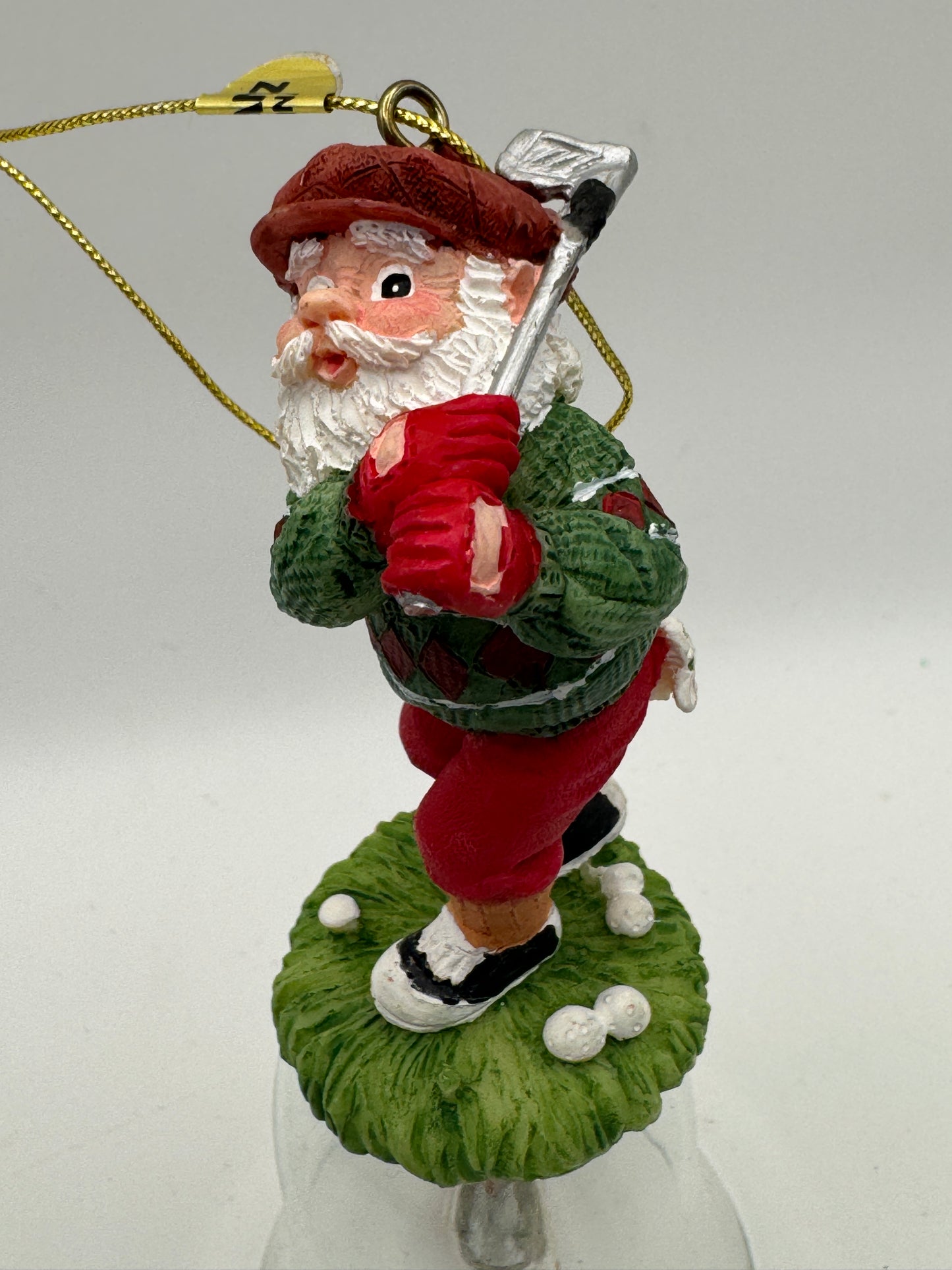 World Showcase Gift Collection – Santa Golfing Ornament – 5"