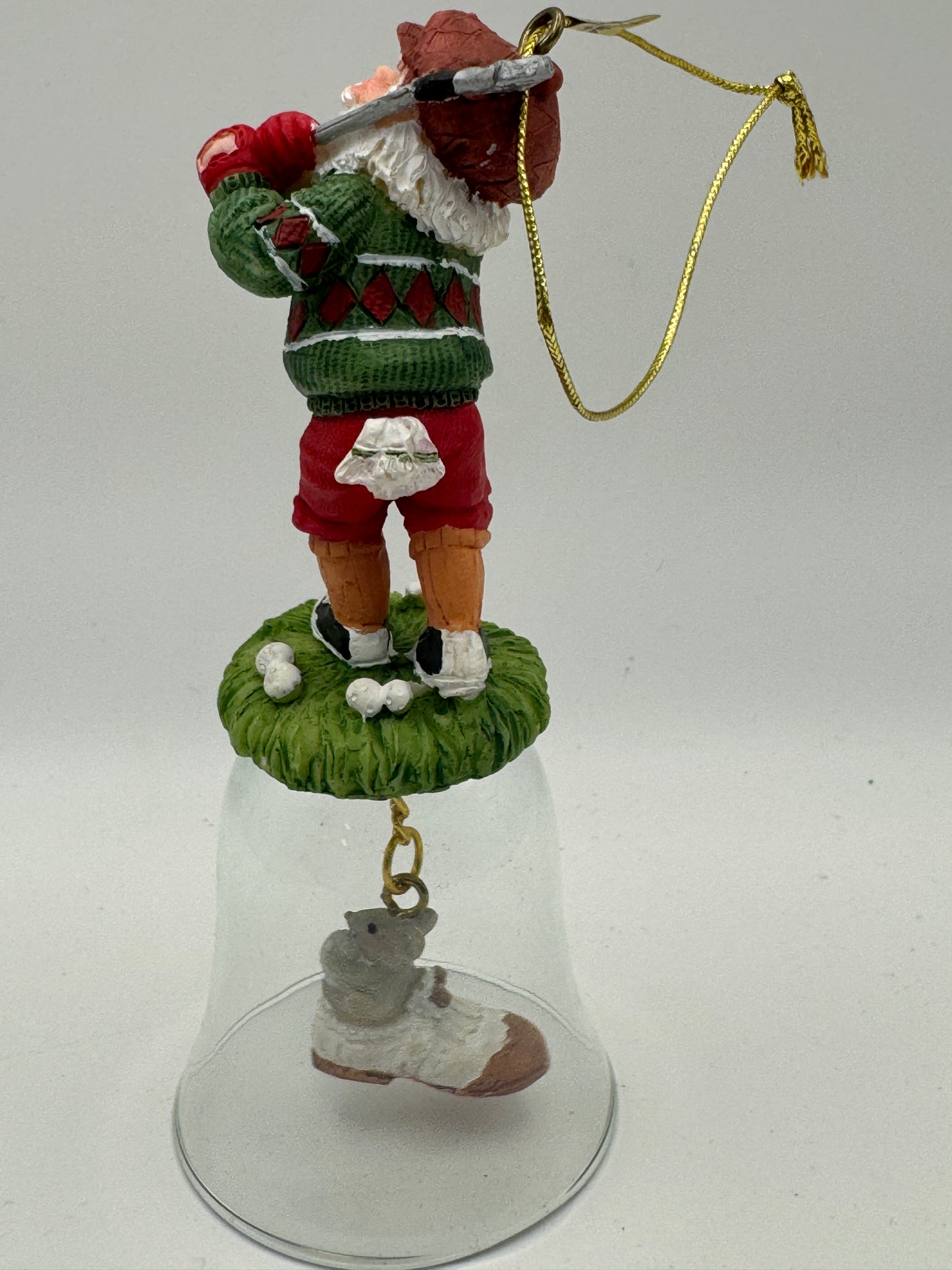 World Showcase Gift Collection – Santa Golfing Ornament – 5"