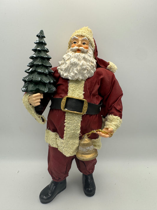 Windsor Collection Fabric Mache Santa Figurine – 10"