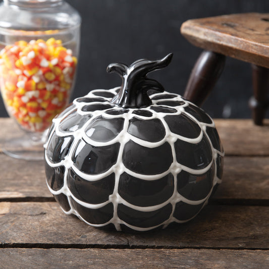 Porcelain Spiderweb Pumpkin – Halloween Collection