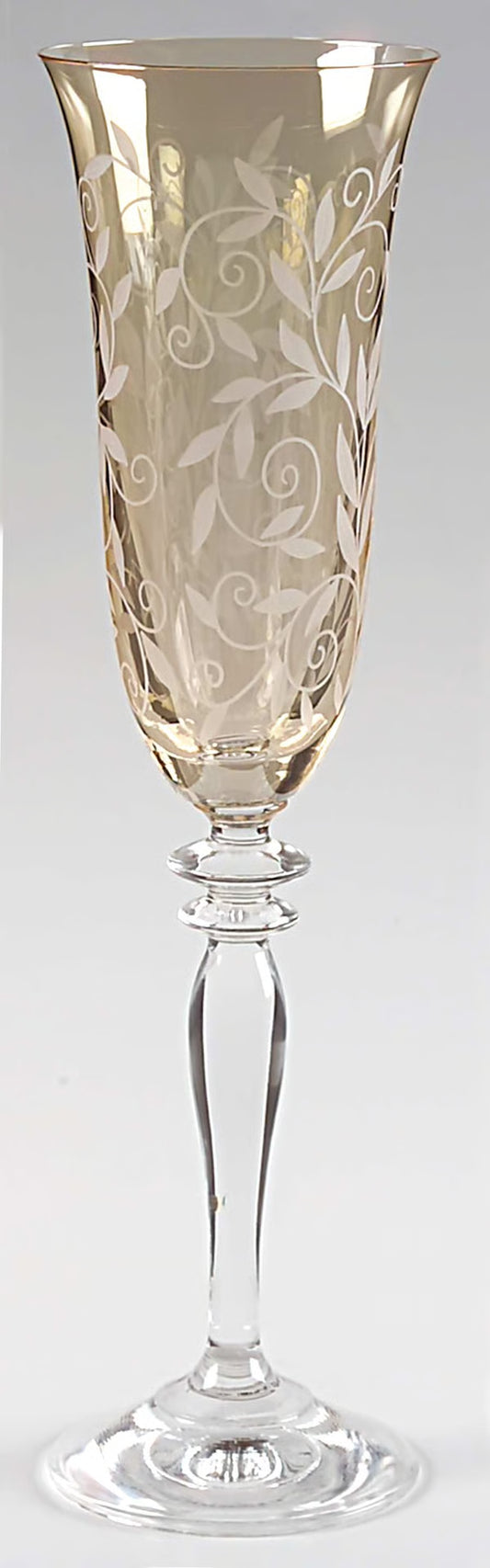 Rogaska Fluted Champagne Glass – Venetian Amber (Discontinued)