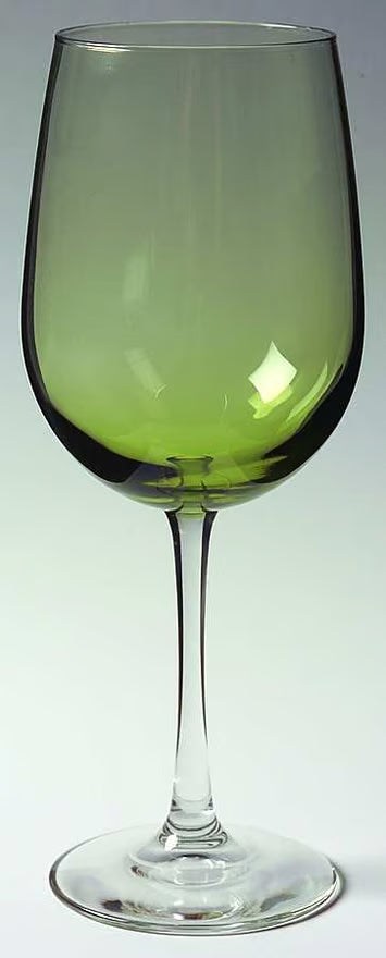 Libbey Green Vina Wine Glass – 9.25" Discontinued Blown Glass Stemware