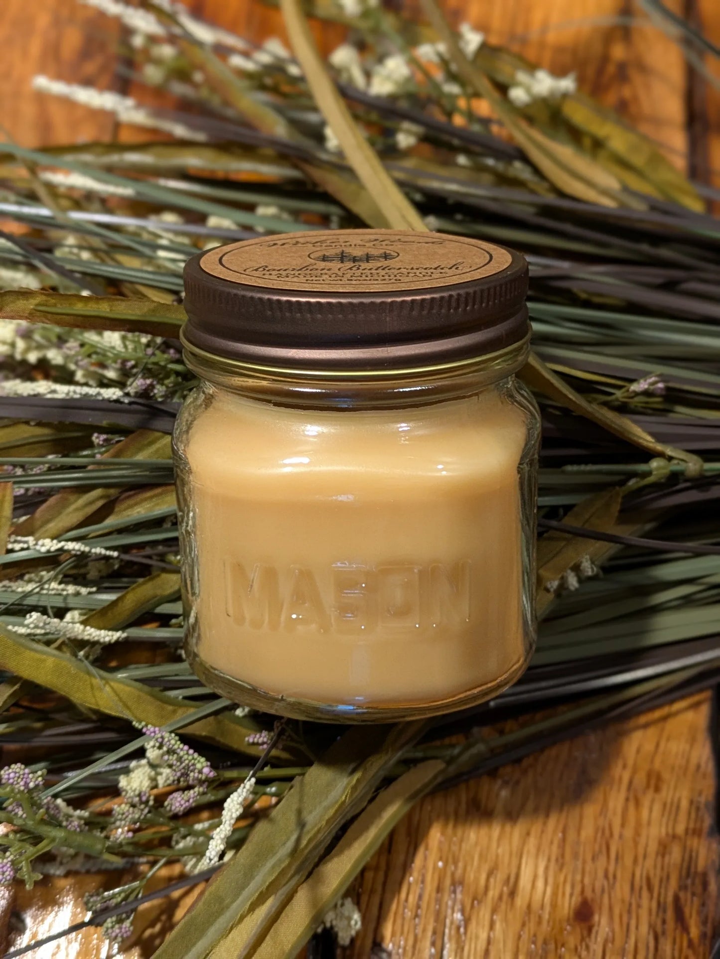 Bourbon Butterscotch Mason Jar Candle – 8oz