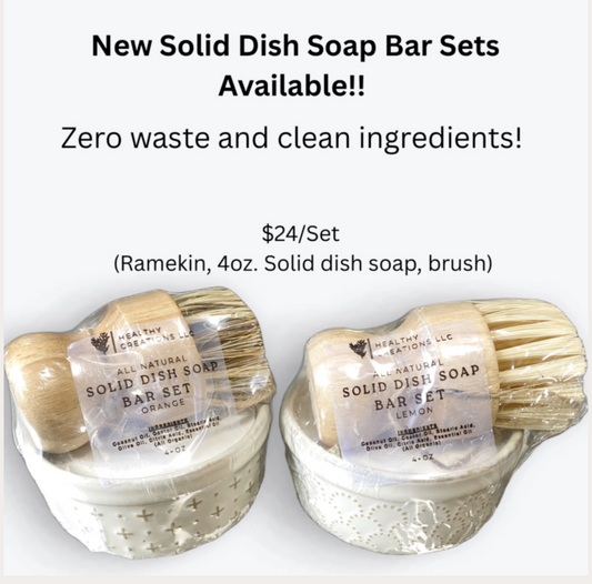 Solid Dish Soap Set with Ramekin
