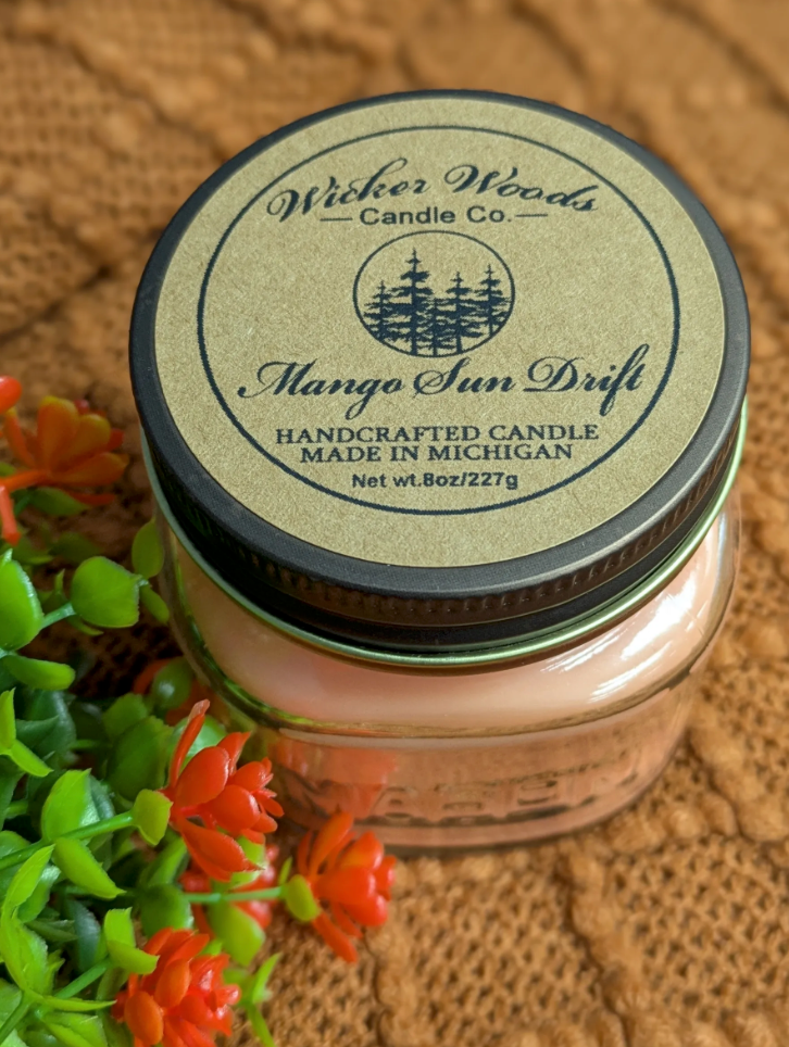 Mango Sun Drift Mason Jar Candle – 8oz