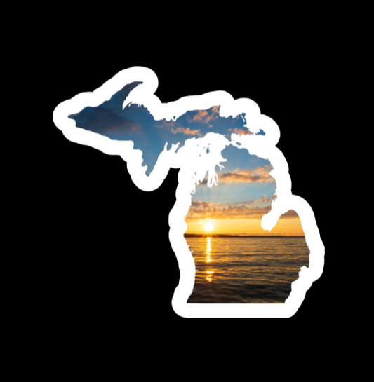 Sticker WaterProof -  Michigan  2.6" Sunset