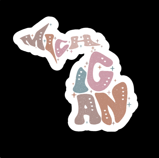Sticker WaterProof -  Michigan  2.6"