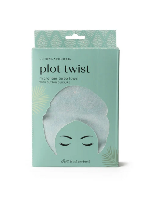 Lemon Lavender Plot Twist Microfiber Turbo Towel - Teal