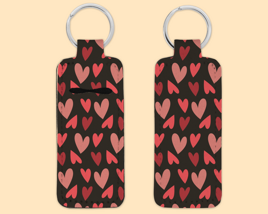 Chapstick / Lip Balm Keychain - Hearts