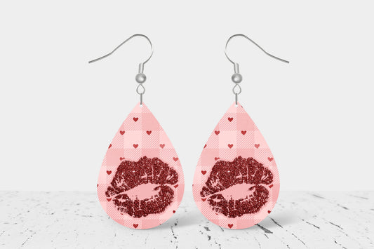 Teardrop Earrings (V1E) - Valentines Kiss