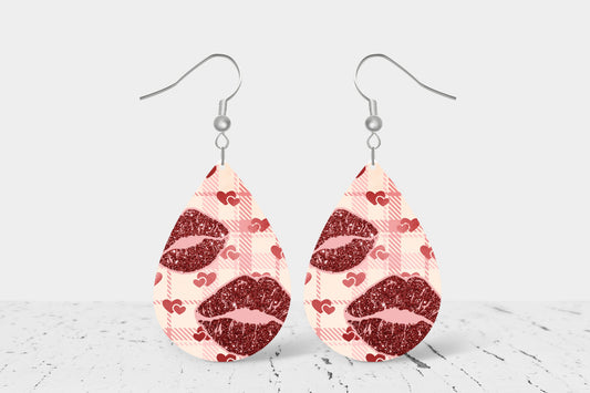 Teardrop Earrings (V2E) - Valentines Kisses