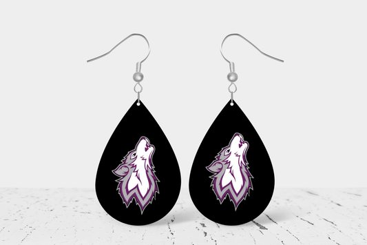 Teardrop Earrings - School Spirit - Wyoming Wolves (3)
