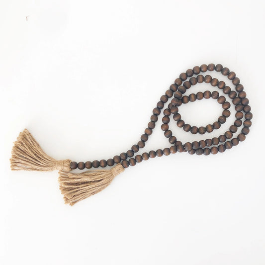 Wood Bead Garlands - Brown